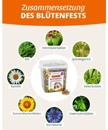 Petifool Flower Festival 380g - Natural Supplementary Food for Rodents | 100% Species-Appropriate Feed for Rabbits Guinea Pigs Hamsters & More - Buy Online on GoSupps.com
