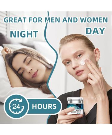 Retinol and Collagen Face Cream with 5% Hyaluronic Acid Retinol Cream for Face Anti Aging Wrinkle Reduce Fine Lines Lifting Firming Moisturizing Day & Night Facial Care Suitable for All Skin Types - Buy Online on GoSupps.com