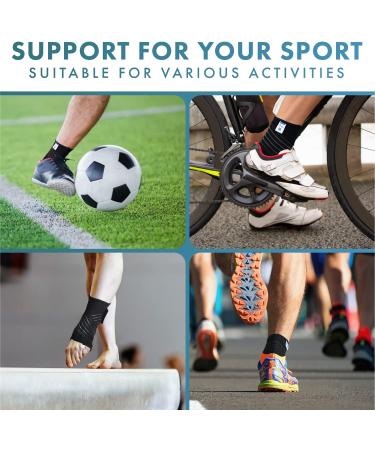 Actesso Ankle Support Sleeve with Strap - Ultimate Support for Weak Ankles - Men & Women - Left or Right - Black (S) - Buy Online on GoSupps.com