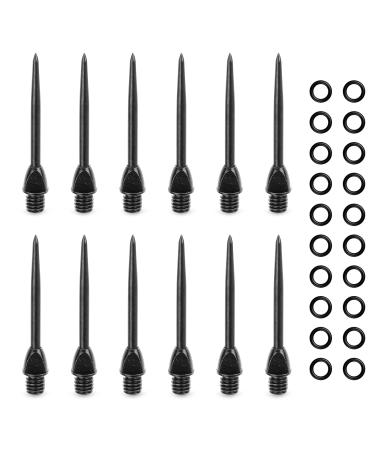 CyeeLife-Steel Dart Tips 12 Packs with 20pcs Rubber O Rings Converter Points Adapter Points Normal