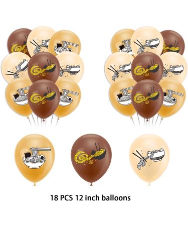 Ramen Noodles Party Decorations Japanese Birthday Decorations Including Ramen Birthday Banner Cake Topper Cupcake Toppers Balloons Spirals for Ramen Birthday Decorations - Buy Online on GoSupps.com