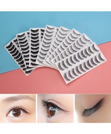 Lurrose 160 Pairs Natural False Eyelashes Set - Professional Long Fake Eyelashes Pack | 8 Styles for Stunning Makeup - Buy Online on GoSupps.com