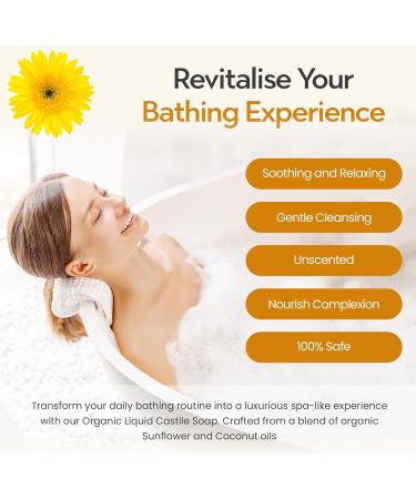 Freshskin Beauty LTD | 250ml Organic Liquid Castile Soap - All-Natural Unscented Liquid Soap - Pure SLS SLES Free - Vegan Friendly - 100% Organic 250 ml (Pack of 1) - Buy Online on GoSupps.com