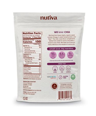 Buy Nutiva Organic Black Chia Seeds 32 oz (907 g) - Nutritious Superfood for Health - Buy Online on GoSupps.com