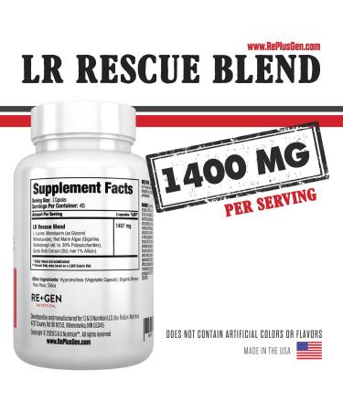 L Lysine Rescue Supplement - Immune Support with Monolaurin, Red Marine Algae & Allicin - 1400mg, 90 Capsules - Buy Online on GoSupps.com