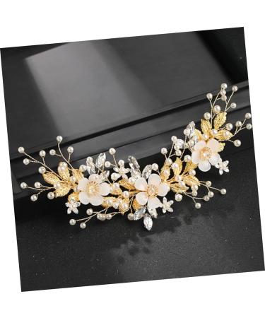 FRCOLOR rhinestone pearl hair comb combs for women flower hair clips for women hair accessories for women womens hair clips hair barrettes for women bride the flowers loose hair white - Buy Online on GoSupps.com
