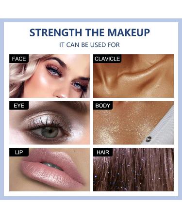 NewBang Polvo De Hadas Highlighter Powder Stick - White Moonbeam Shade - 1 Ounce | Glitter High Gloss Body Shimmer Makeup for Face, Body, Lips, Eyes - Glow Cosmetic for Sparkling Radiance - Buy Online on GoSupps.com