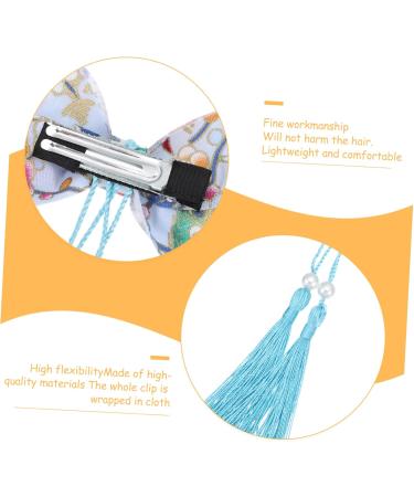 minkissy 2 Pairs Hairpin Ponytail Holder Gripper Girls Hair Bow Ties Festive Clips Antique Hair Clips Hair Catch Barrette Tassel Hair Accessories Elasticity Polyester Child China - Buy Online on GoSupps.com