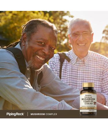 Piping Rock Mushroom Complex Capsules 2750mg - 150 Pills, 8 Mushroom Extract Blend | Herbal Supplement - Buy Online on GoSupps.com