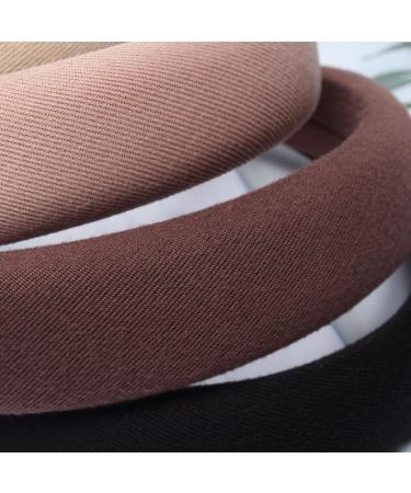Cuizhiyu 4PK Solid Headband Set for Women and Girls - Brown Series Hair Accessories - Buy Online on GoSupps.com