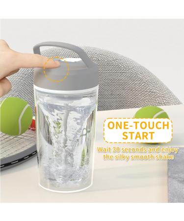 mountop Electric Protein Shaker Bottle Shake Blender for Pre Workout BPA-Free Portable Mixer Bottles Vortex Portable Mixer Cup for Protein Powder Whey and Other Supplements (Gray) - Buy Online on GoSupps.com