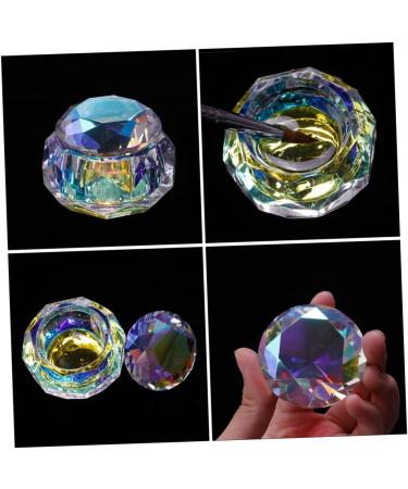 FRCOLOR Crystal Glass Slico Cosmetic Money Cabinet Key Safe Safety Weible Nail Cup Crystal Nail Styling Tool Nail Dappen Bowl Nail Bowl Care Tool Pen Holder Women - Buy Online on GoSupps.com