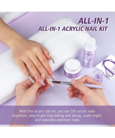 SAVILAND Acrylic Nail Kit - 30g Clear Acrylic Powder & 60ml Liquid Set | Complete Home DIY Salon Tools for Beginners - Perfect Nail Extension Kit - Buy Online on GoSupps.com