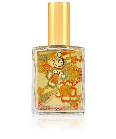 Amber Organic Perfume Spray by Sage- 2 oz Vegan & Cruelty-Free Earthy Scent Amber Blood Orange Musk Amber 2 oz Eau de Toilette Spray