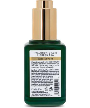 Findley Hyaluronic Acid & Green Tea Intense Hydration Face Serum | Hydrating & Moisturizing | Radiant Complexion (2 Fl Oz) - Buy Online on GoSupps.com