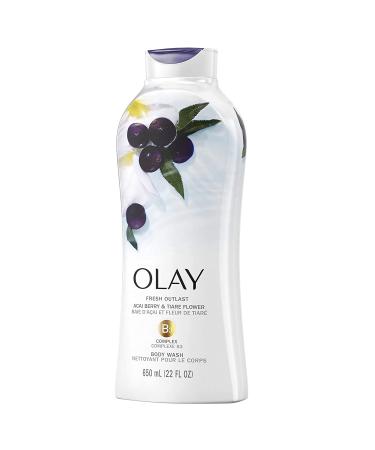 Olay Fresh Outlast Revitalizing Acai & Tiare Flower Body Wash - 22 Oz (Pack of 4) | Nourishing Acai Berry & Flower Essence - Buy Online on GoSupps.com