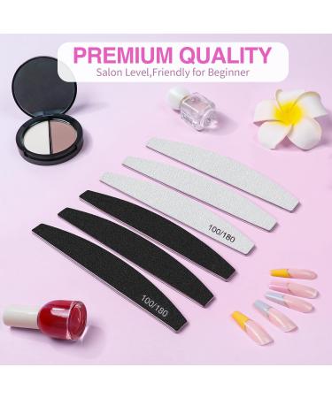 Alle's Double Sided Nail Files Set of 20 - 100/180 Grits Ideal for Nail Salon Home and Pet Care - Buy Online on GoSupps.com
