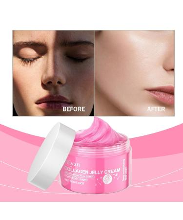 Aeviani Collagen & Niacinamide Jelly Cream with Rose Extract Hydrolyzed Collagen Moisturizer for Plumping & Hydration Smoothing Face Cream to Reduce Wrinkles 50g - Buy Online on GoSupps.com