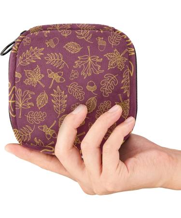 Fall Maple Leaf Menstrual Cup Pouch & Pad Bag - Portable Feminine Menstruation Storage - Buy Online on GoSupps.com