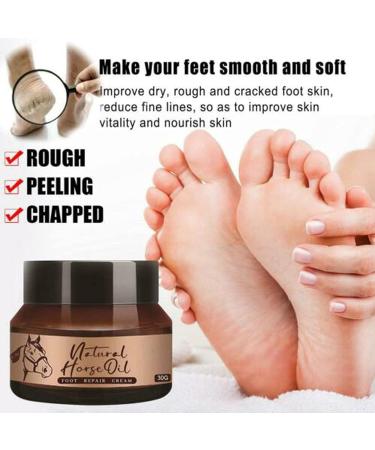 Natural Horse Oil Foot Repair Cream - Anti Cracking Skin Moisturizer for Rough Dry & Cracked Heels - 3PCS for Men & Women - Buy Online on GoSupps.com