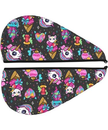 Hair Towel Wrap - Quick Drying Towel Turban for Fast Hair Drying | Cat Icecream Design - Buy Online on GoSupps.com