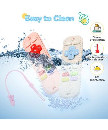 3-Pack Baby Biting Toys | BPA-Free Silicone Teething Rings & Pacifier Chain for 3+ Months | Safe Durable & Colorful Teething Accessories - Buy Online on GoSupps.com