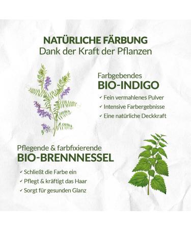 Logona Natural Herbal Hair Color - Vegan Indigo Powder for Intense Shine | 100g Plant-Based Hair Dye (Black) - Buy Online on GoSupps.com