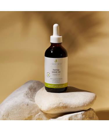 Derora Hemp Oil | Nourishes Skin Hair & Nails | 100% Pure & Natural | Cold Pressed & Unrefined | Antioxidant & Vitamin E Rich | For All Skin Types | Vegan & Cruelty Free (120ml) - Buy Online on GoSupps.com