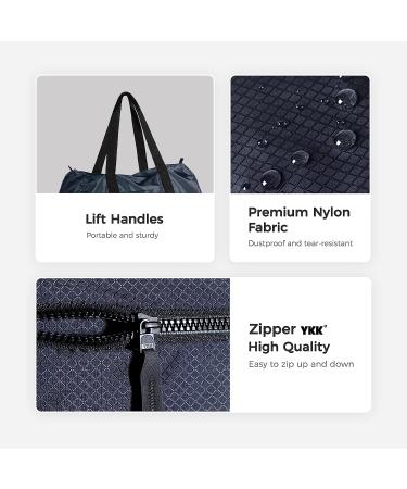 Ultralight 32L Foldable Duffel Bag for Fitness, Hiking & Camping - Water Resistant Sports Gym Bag in Navy Blue - Buy Online on GoSupps.com