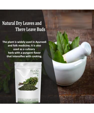Tulsi Leaves 100g | Queen of Herbs | Dried Tulsi Leaves and Tulsi Buds - Buy Online on GoSupps.com