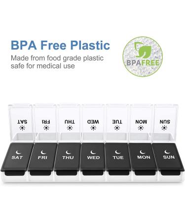 DANYING Extra Large 2 Times a Day XL Weekly Pill Organizer - AM PM Day Night Vitamin Case 7 Day - Buy Online on GoSupps.com