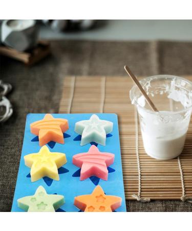 Six-Hole Five-Pointed Star Mold Silicone Fondant molds Cookie Silicone Jelly molds Casting Chocolate Wax Candy molds Silicone Soap Making Mold 3D Handmade soap ice Cubes - Buy Online on GoSupps.com