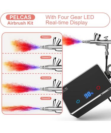 PELCAS Airbrush Makeup Kit | 32PSI Airbrush Paint Gun with Compressor | Breeze Airbrush System Set for Face & Body | Portable Cosmetic Starter Kit - Buy Online on GoSupps.com