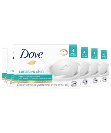 Dove Beauty Bar More Moisturizing Than Bar Soap for Softer Skin, Fragrance Free, Hypoallergenic Sensitive Skin With Gentle Cleanser 3.75 oz, 24 Bars - Buy Online on GoSupps.com