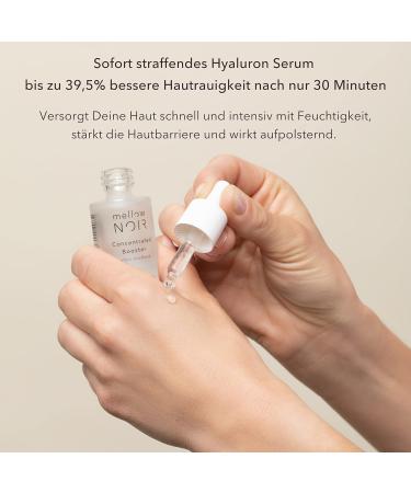 Mellow Noir Concentrated Booster - Vegan Hyaluron Serum for Eye & Face Care | Certified Natural Cosmetics | Tightening & Climate-Neutral | 15 ml - Buy Online on GoSupps.com