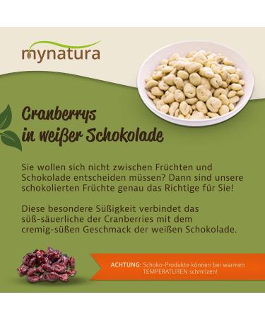  mynatura Mynatura Cranberries Dried in White Chocolate Cranberry Wrapped in Chocolate Cereal Snack Cranberries Sweet Bag (2 x 1000 g) - Buy Online on GoSupps.com