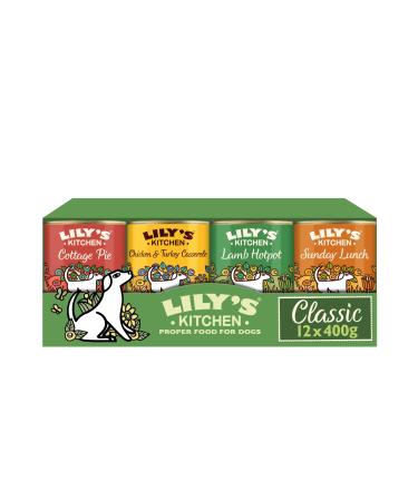 Lily's kitchen natural wet food for adult dogs cans different varieties (12 x 400g doses) classic multi 400 g (12 Pack)