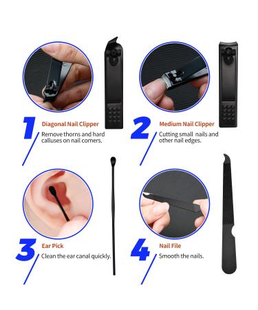 SUBESING Nail Clippers Set - Professional Manicure and Pedicure Kit with Leather Travel Case - Buy Online on GoSupps.com