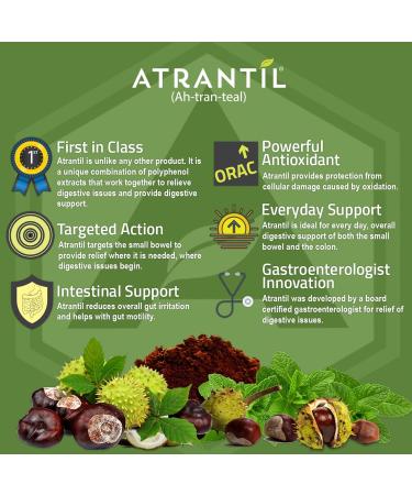 Atrantil: IBS Bloating Abdominal Discomfort Change in Bowel Habits and Powerful Polyphenols for Everyday Digestive Health 90 count - Buy Online on GoSupps.com