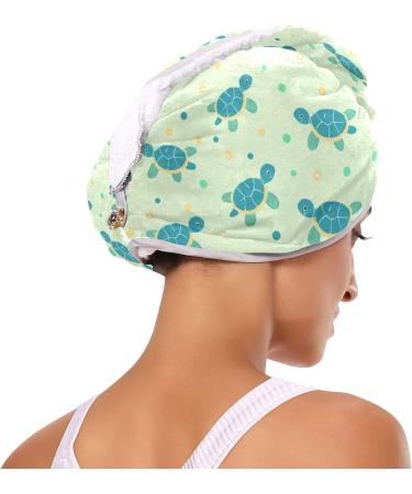 Little Blue Turtle Hair Towel 2 Pack | Super Absorbent Quick Dry Hair Turbans for Women & Girls - Perfect Hair Drying Solution - Buy Online on GoSupps.com