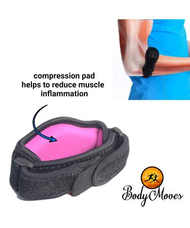 BodyMoves Tennis Elbow Brace (2pcs) with Hot & Cold Ice Pack - Joint Pain Relief for Sports & Daily Use - Treat Tendonitis, Bursitis - Basketball, Golfers Elbow Support - Active Blue - Buy Online on GoSupps.com