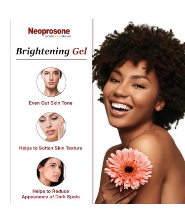 Neoprosone Skin Brightening Gel - 1 fl oz / 30 ml - Daily Skin Moisturizer works on Oily Combination Sensitive Skin with Alpha Arbutin For Face & Body - Buy Online on GoSupps.com
