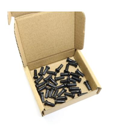Pro Bamboo Kitchen 12mm Spoke Nipple 30PCS 12mm 14G Strong Black Brass Nipples for 2mm Diameter Spokes Wheel Spoke Cap End Tips