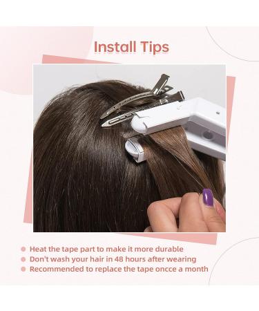Vlasy 12 Inch Black Tape in Human Hair Extensions - 20pcs Straight Seamless Invisible Tape ins - Real Natural Hair Extensions - Buy Online on GoSupps.com
