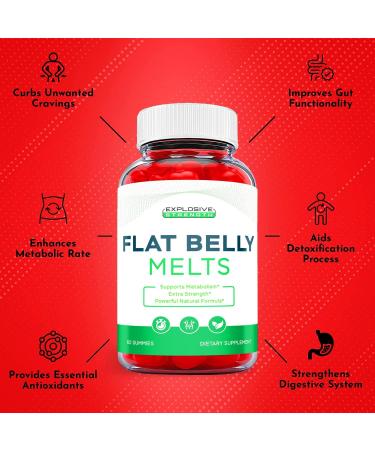 Flat Belly Melts Keto Gummies - Official Formula Vegan - With Apple Cider Vinegar and Vitamin B12 - 60 Gummies - Buy Online on GoSupps.com