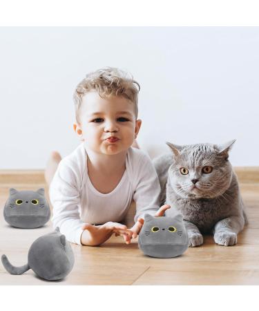 Yamepuia 3Pcs Gray Cat Plush Toy Kawaii Cat Stuffed Animal Pillow Cute Mini Cat Plushies Soft Cat Pillows Cat Shape Design Lumbar Back Cushion Decoration 3PCS Grey Cat Plush - Buy Online on GoSupps.com