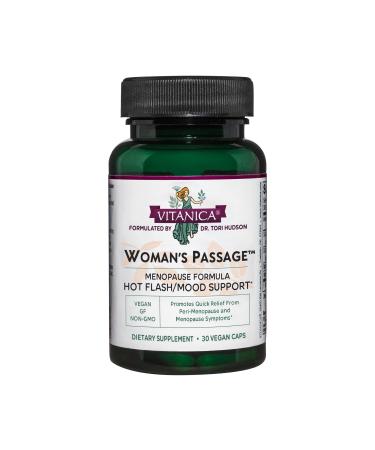 Vitanica - Woman's Passage - Menopause Support - 30 Vegetarian Capsules