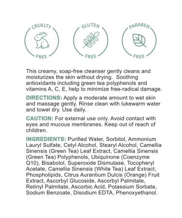 Replenix Green Tea Gentle Soothing Cleanser - 6.7 oz - Sensitive Skin Face Wash - Buy Online on GoSupps.com