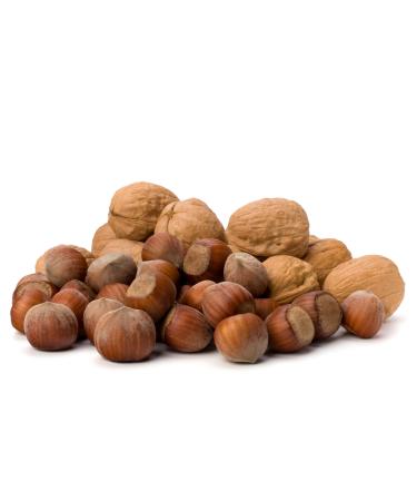 Natural Food Natural Food Nuts and Hazelnuts in Shell 2 x 1 kg Nut Mix Large Delicious Nuts for Snacks Desserts Muesli and Pastry