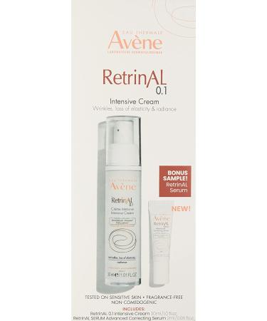 Eau Thermale Avene RetrinAL 0.1 Intensive Cream - Anti-Aging & Brightening Skincare, 1.01 oz | Bonus Serum Pack - Buy Online on GoSupps.com